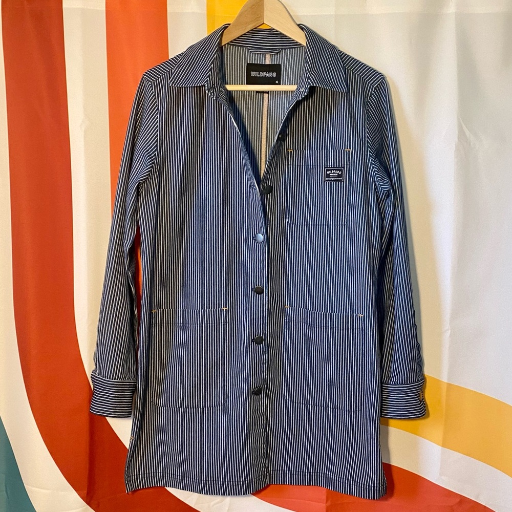 First generation WildFang Workwear Chore Coat size XS Choo-Choo stripes